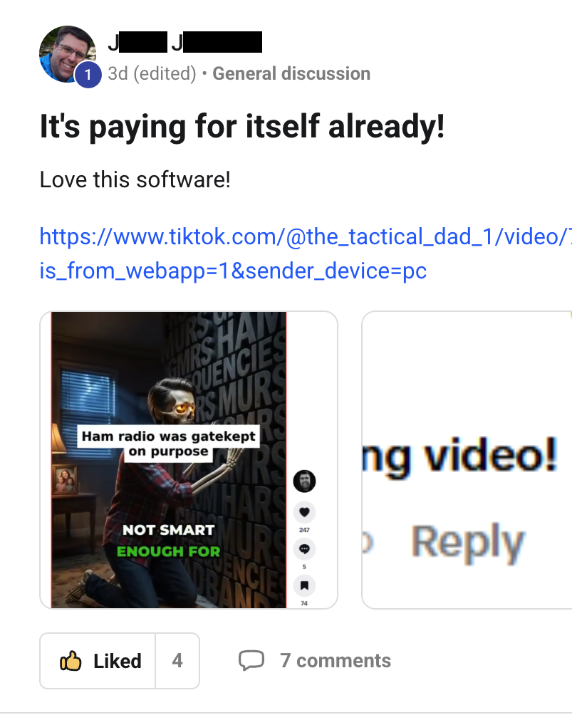 Community post from a Sonder customer: It's paying for itself already! Love this software!